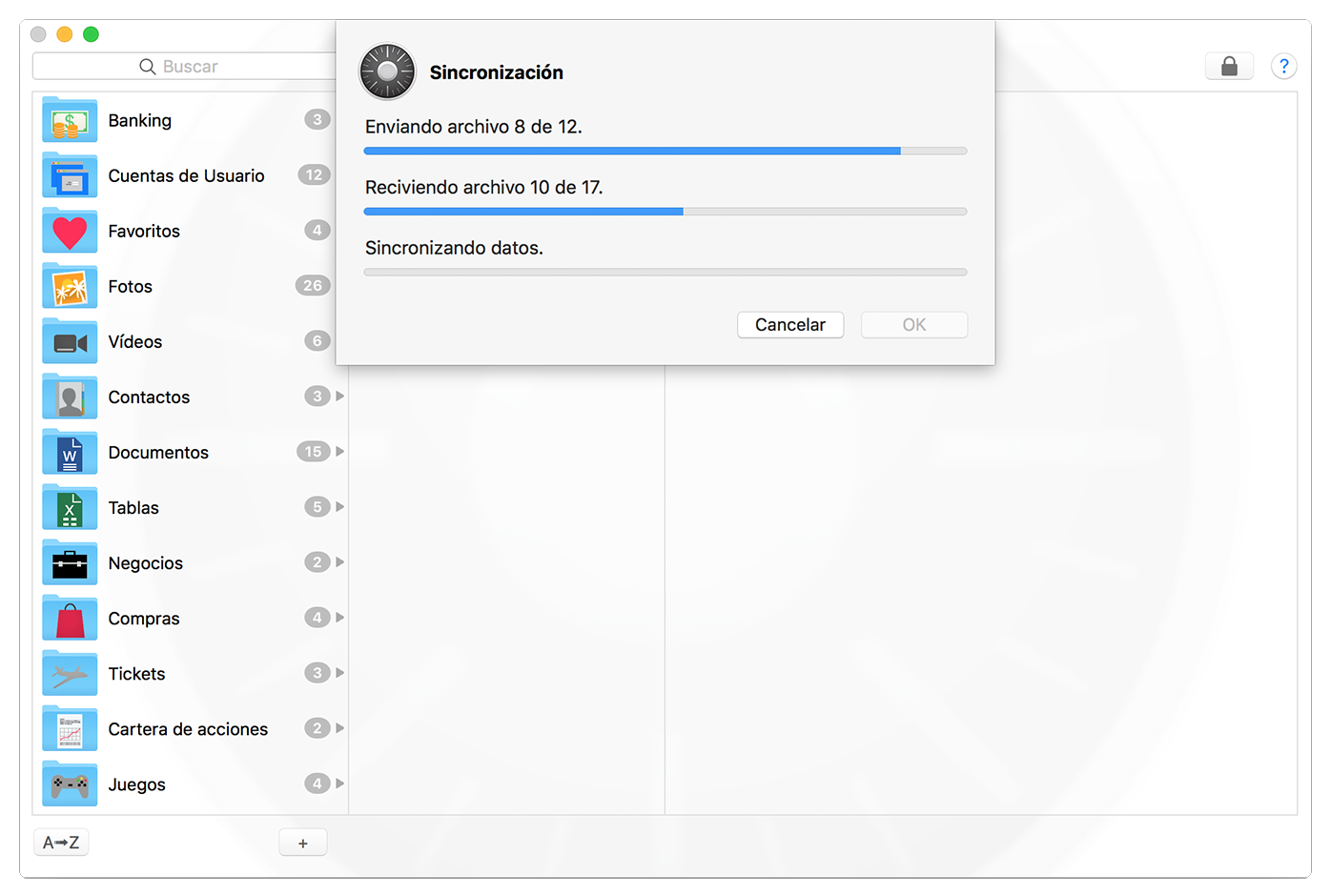 Safe + for Mac Device Synchronization.